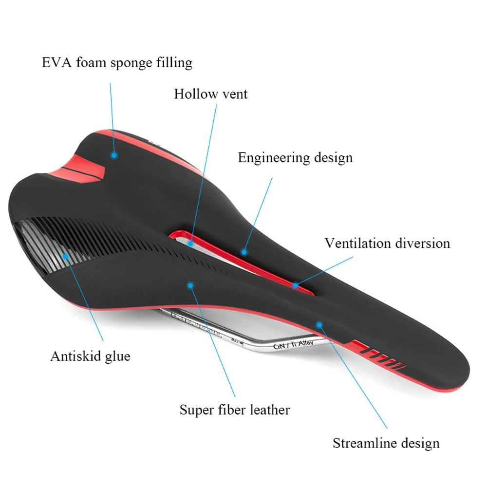 MTB дорожный горный велосипед велосипедное седло мягкий гель подушка сидение титановый рельс для верховой езды полые части удобные профессиональные