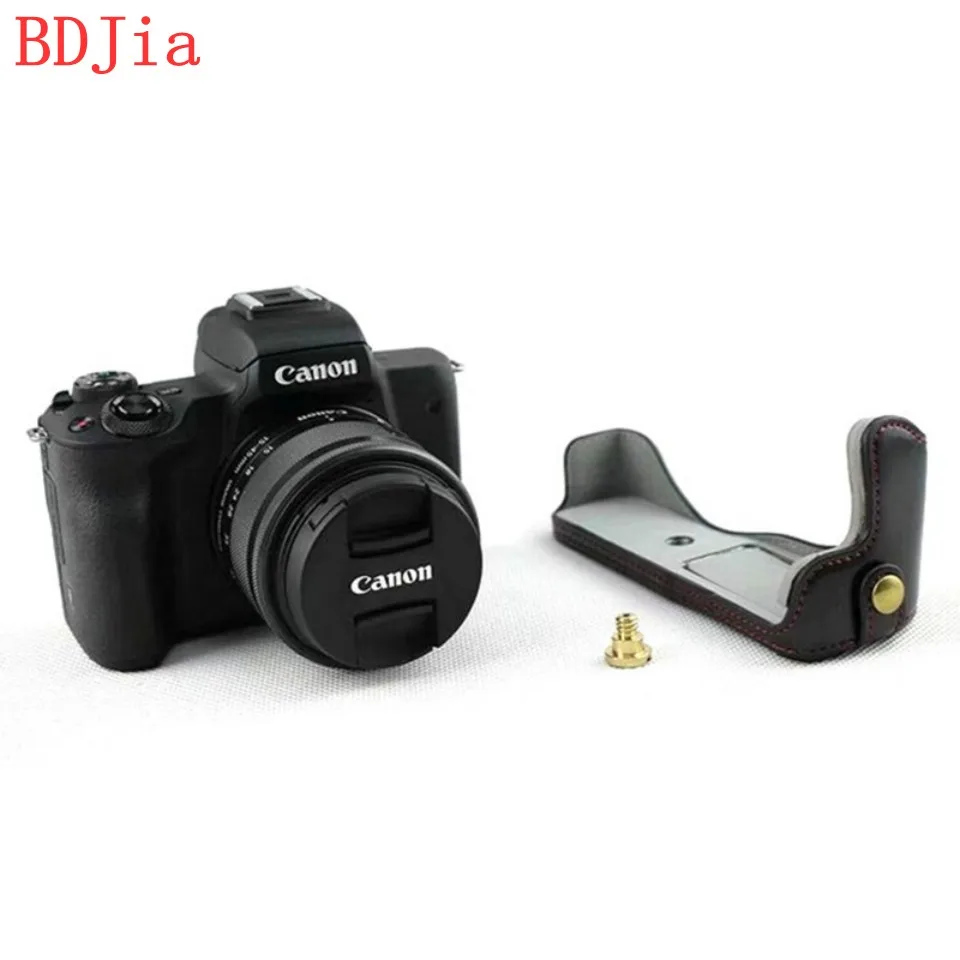 Новейший чехол для камеры Canon EOS M50 EOS Kiss M из искусственной кожи с отверстием для батареи