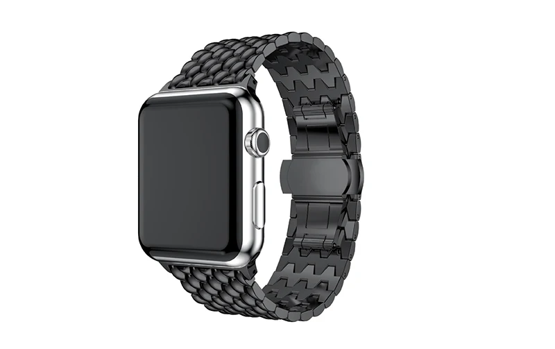 Luxuty Metal Watch band for apple smart watch strap Stainless Steel design Men's watch strap bracelet (6)