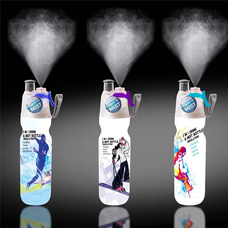 2019 الأزياء Bpa خالية 500 ml السفر في الهواء الطلق فنجان شاي طبقة مزدوجة معزولة ضباب رذاذ الرياضية غلاية الجليد مشروب بارد زجاجات مياه 2019 الأزياء Bpa خالية 500 ml السفر في الهواء الطلق فنجان شاي طبقة مزدوجة معزولة ضباب رذاذ الرياضية غلاية الجليد مشروب بارد زجاجات مياه
