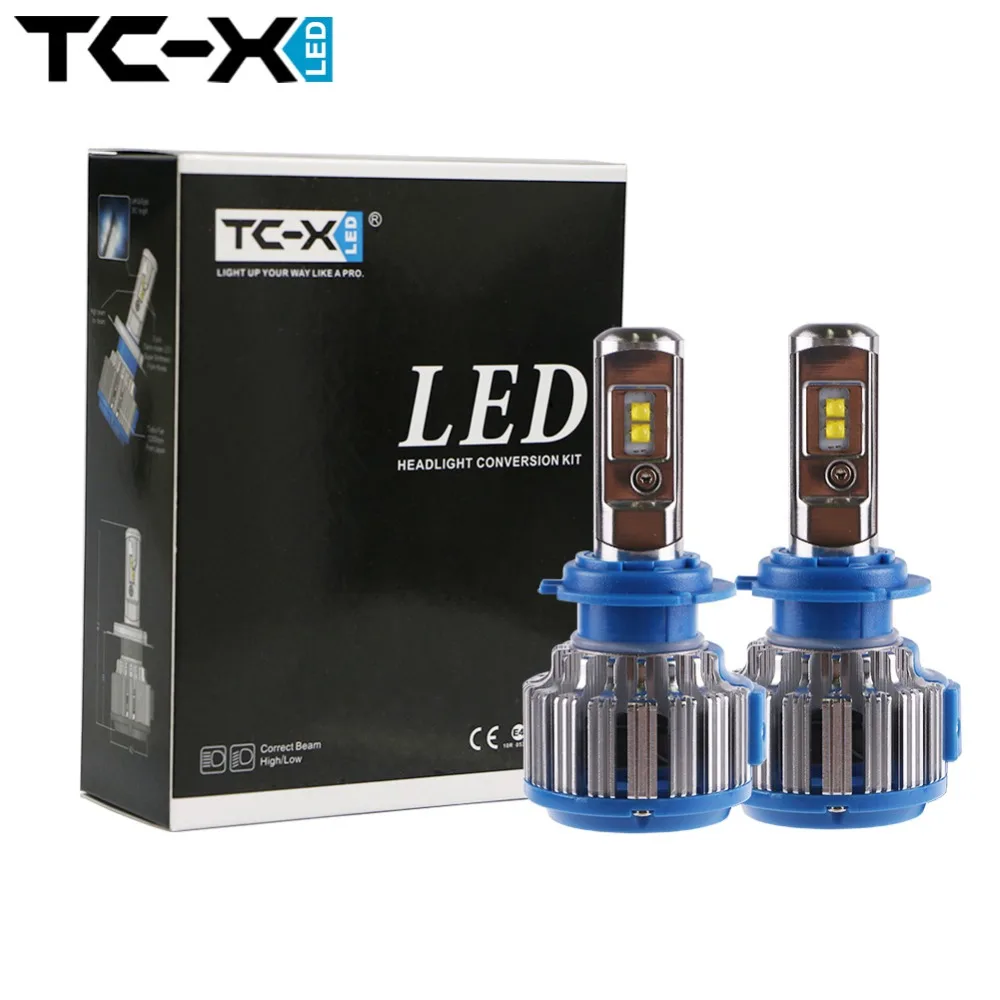 TC-X Guaranteed Car LED Headlights H7 H1 H3 H11/H8/H9 HB3/9005 HB4/9006 H27 880/881 7000LM Super Power Replacement LED Bulb Kit