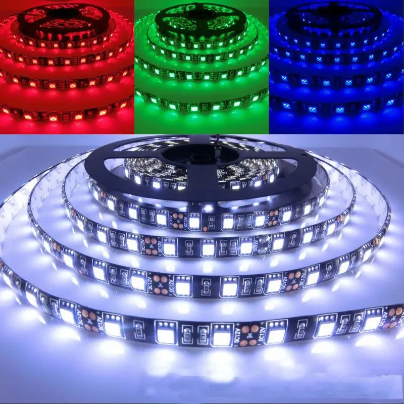 SMD 5050 RGB Светодиодная лента 5 м 60 светодиодный s/M гибкая Водонепроницаемая IP65 Светодиодная лента для украшения домашнего наружного освещения