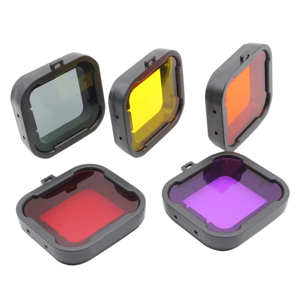 5 pcs/lot Dive Filter Underwater Diving Lens Filter Orange Yellow Red