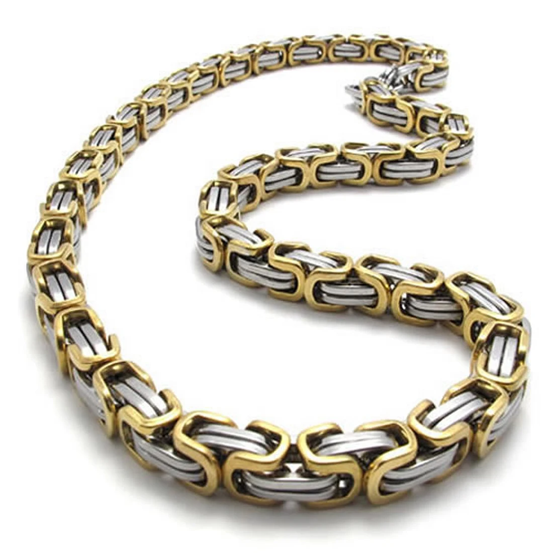 Мужское ожерелье, Байкерская цепь из нержавеющей стали, Королевское ожерелье, ширина 8 мм, длина 55 см