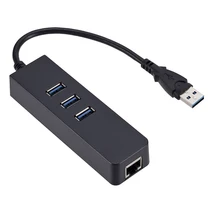 Высокоскоростной 3 порта USB 3,0 Gigabit Ethernet Lan RJ45 сетевой адаптер концентратор до 10/100/1000 Мбит/с