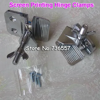 

free shipping 2pcs Simple SS Hinge Clamps Tool For Silk Screen Printing