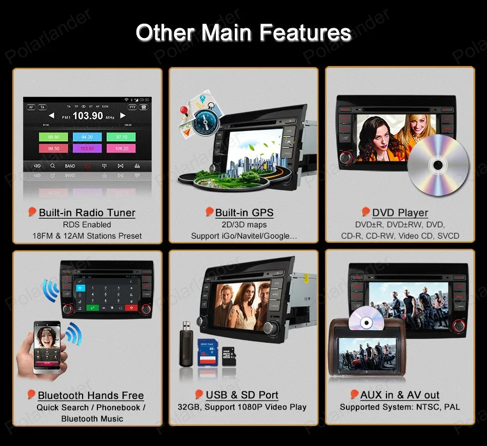Best Quad Core 16G ROM Android4.4 Car DVD Support DTV BT 3G WiFi GPS DAB+ TPMS touch screen FM AM radio For Fiat Bravo 2007-2012 14 Best Quad Core 16G ROM Android4.4 Car DVD Support DTV BT 3G WiFi GPS DAB+ TPMS touch screen FM AM radio For Fiat Bravo 2007-2012 14