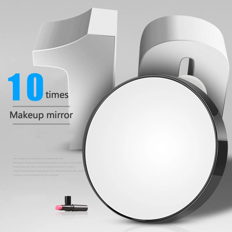 

1pcs Women Vanity Mirror 5X 10x Magnification Small Round MirrorButton Pore Magnifying Glass With Two Suction Cup Makeup Tools