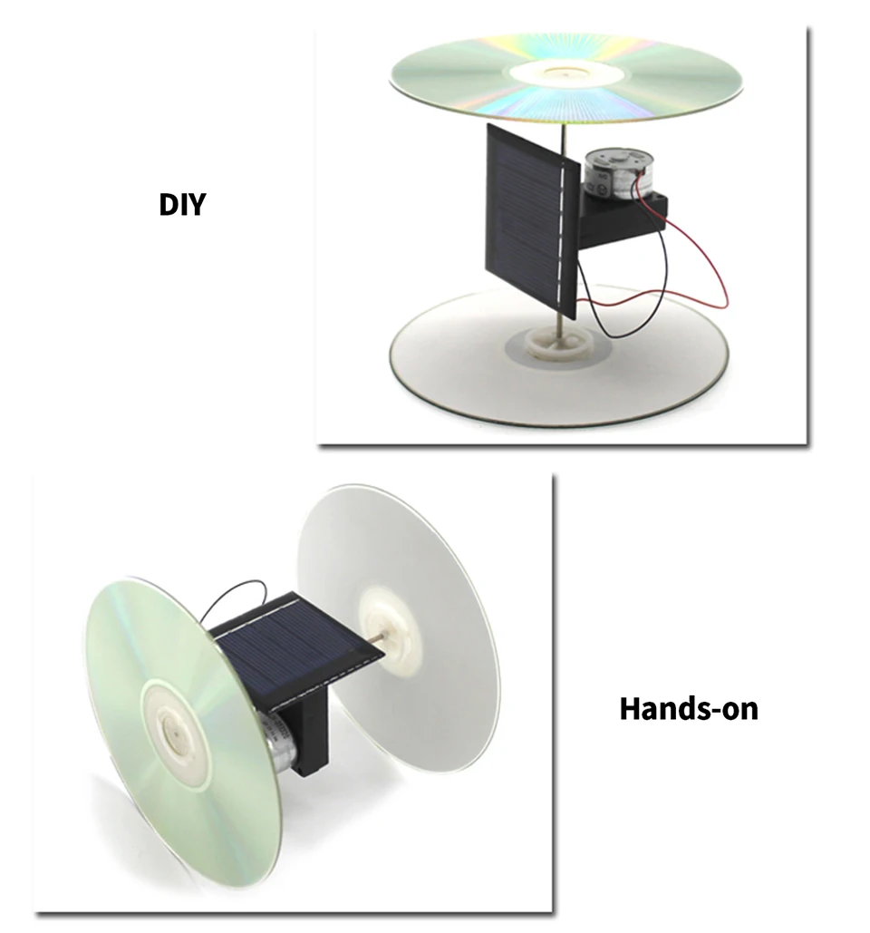 Солнечный дисковый автомобиль для детей DIY сборная энергия на солнечных батареях игрушечный автомобиль робот набор детский гаджет хобби забавная развивающая игрушка