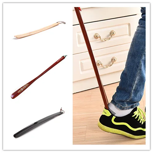 

Professional Wooden Long Handle Shoe Horn Foot Brace High Quality Shoehorn Lifter Craft Support