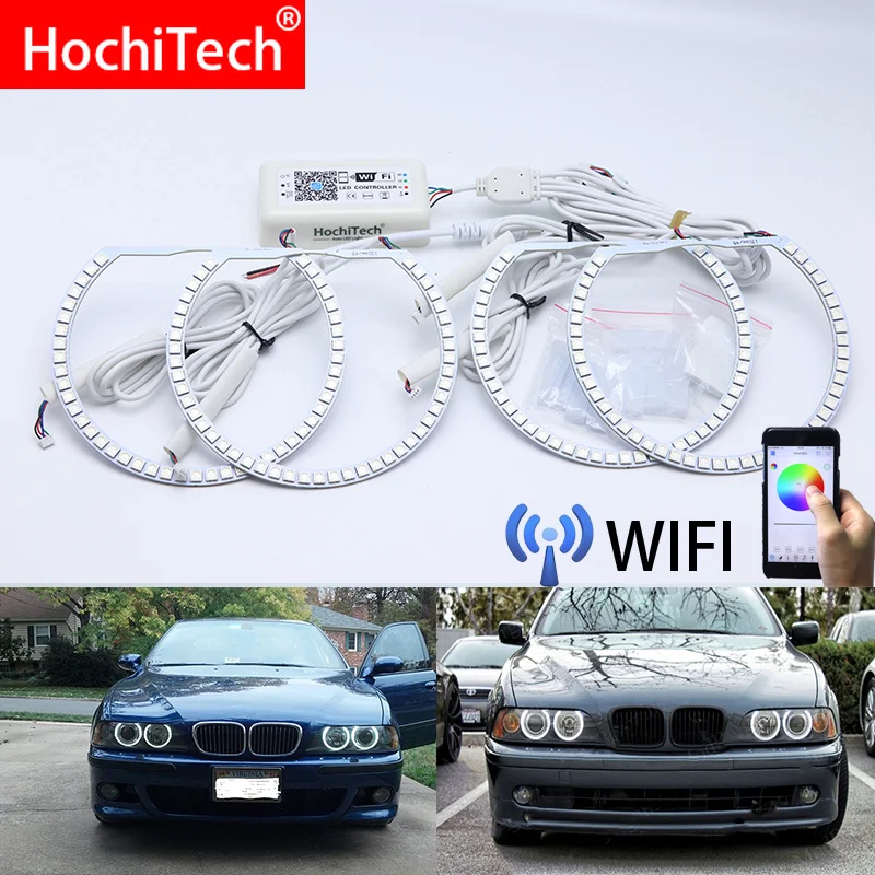 Wifi RGB многоцветный светодиодный дневный светильник ангельские глазки DRL для BMW 5