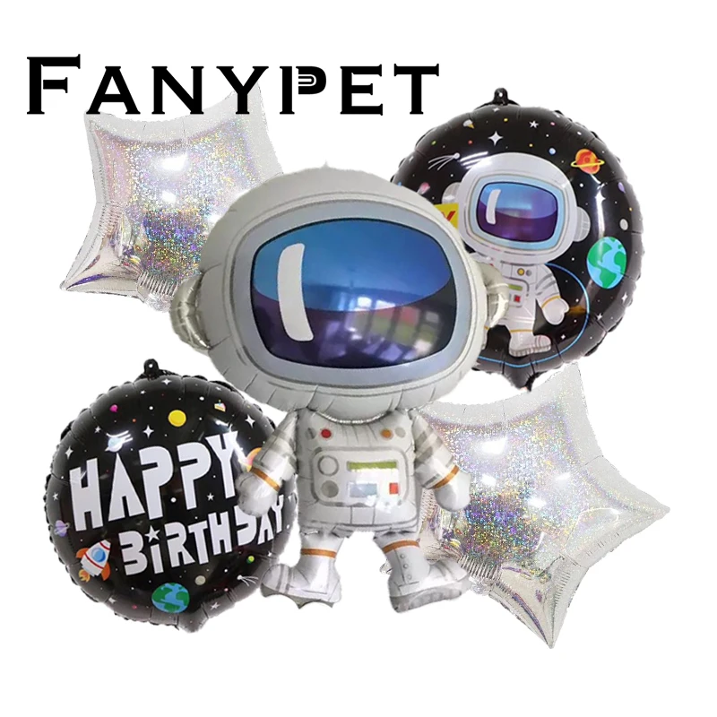 

outer sapce earth Astronaut Party Balloons Robot Aluminum Balloon Space theme Birthday Party Decoration Kids Boys Toys Supplies