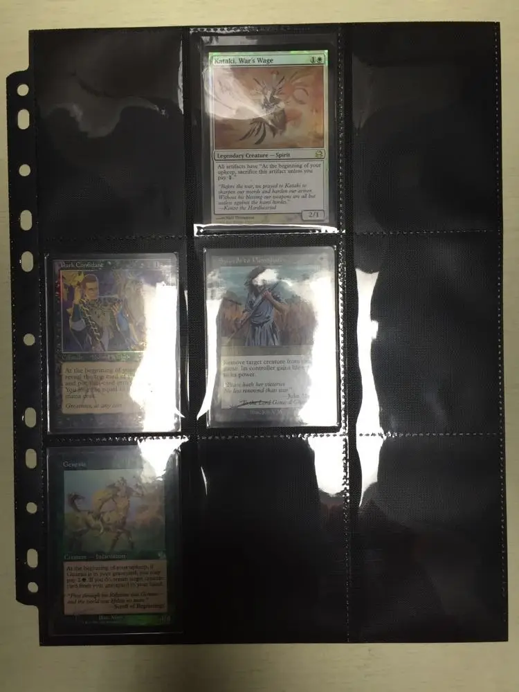 20 pages 2 sides insert 9 pockets Board game cards page trading card protector holder for magical the collection star card pages