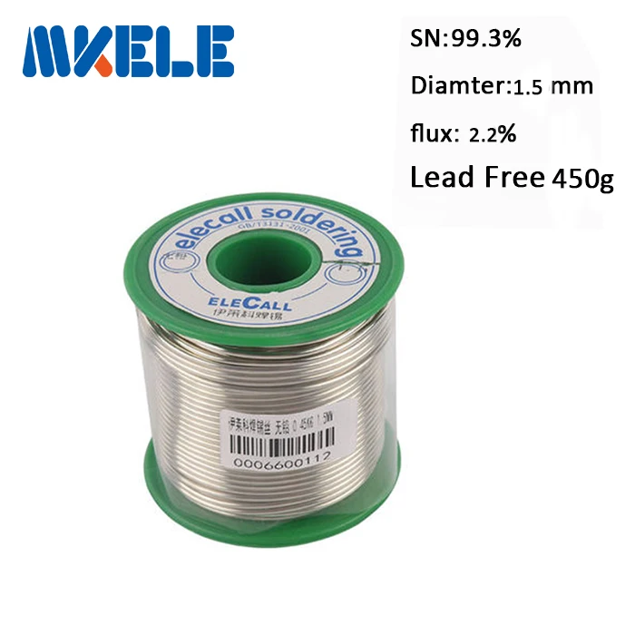 Lead Free Solder Wire Tin 1.5mm 450g 99.3SN Rosin Core Tin Lead Rosin