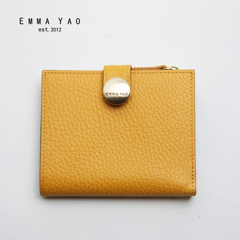 

EMMA YAO genuine leather wallet female fashion wallet card holder brand womens purse