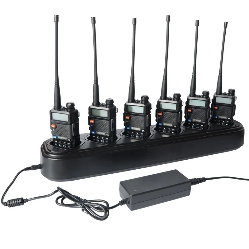

Universal Rapid Multi Charger Baofeng Walkie Talkie Radio Accessories Funtional Six Way Charger for Handheld Radio UV-5RX Plus