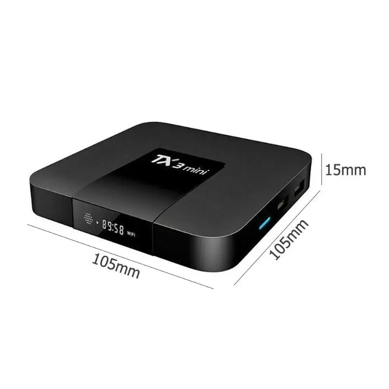 TX3 мини ТВ Android 7,1 Smart ТВ BOX 2 GB/16 GB S905W 750 МГц 4 ядра HD WiFi 4 K Декодер каналов кабельного телевидения