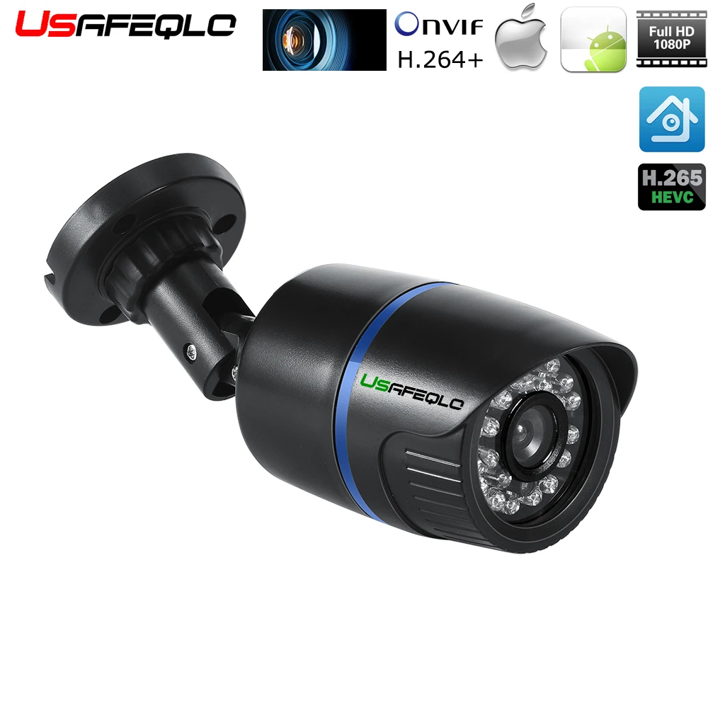 

USAFEQLO Wide Angle 2.8mm Outdoor IP Camera PoE 1080P 960P 720P Metal Case ONVIF Security Waterproof IP Camera CCTV RTSP XMEYE