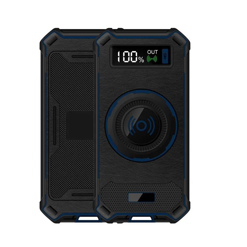 QI Wireless Charger Power Bank 10000mAh Portable LCD Display Dual USB External Battery Powerbank with LED Light for iphone X 8