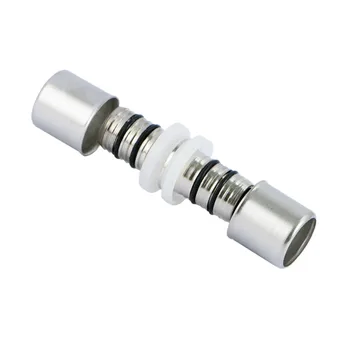 

Aluminum plastic pipe fittings straight tube connecter 1014 1216 1620 2025 equal coupling connector copper nickel plating bite