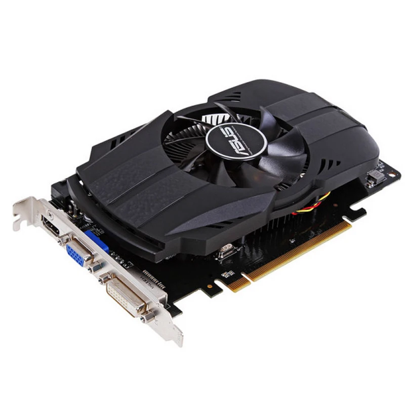 Используется, ASUS HD7770-FMLII-1GD5 128 бит DDR5 игровой Настольный ПК видеокарта, Протестировано