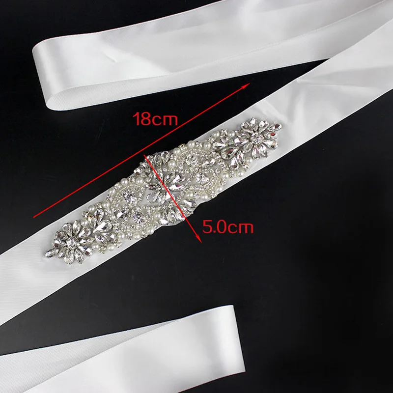 IFENDEI Belts Women Rhinestone Female Belt Ivory Ribbon Wedding Dress