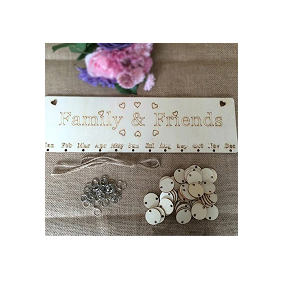 DIY моды деревянная музыкальная шкатулка рождения календарь семья Знак друзья