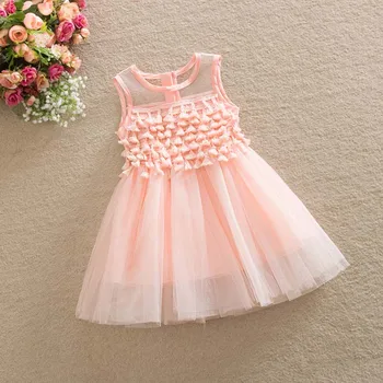 

promo 2016 new Summer girl dress Children Clothing Girl party dress Toddler girls tassel vest dress