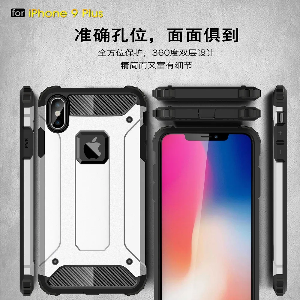 Новые противоударные Чехлы для Apple Iphonex 9 плюс XR XS MAX 7 8 6 5S 5se 6splus гибридная Броня