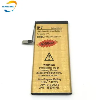 

5PCS For iPhone 7 7G High Capacity Gold Li-ion Polymer Internal Battery +Tracking code