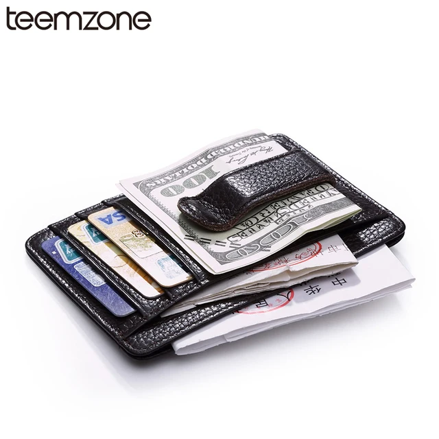 Teemzone Men Genuine Leather Wallet Business Casual Credit Card Id Teemzone Men Genuine Leather Wallet Business Casual Credit Card Id Holder With Strong Magnet Money Clip