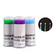 BellyLady 100 шт Одноразовые тампоны микро кисти ресницы человека Расширение ресниц Клей удаление макияж инструменты для глаз макияж