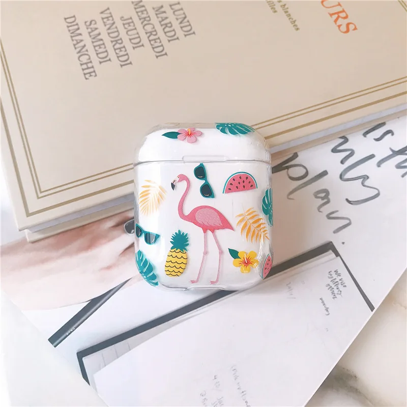 

Cute Flamingo Hard Case For Apple Airpods Case Earphone Protective Cover for Airpods 1/2 Headset Accessories Shockproof Shell