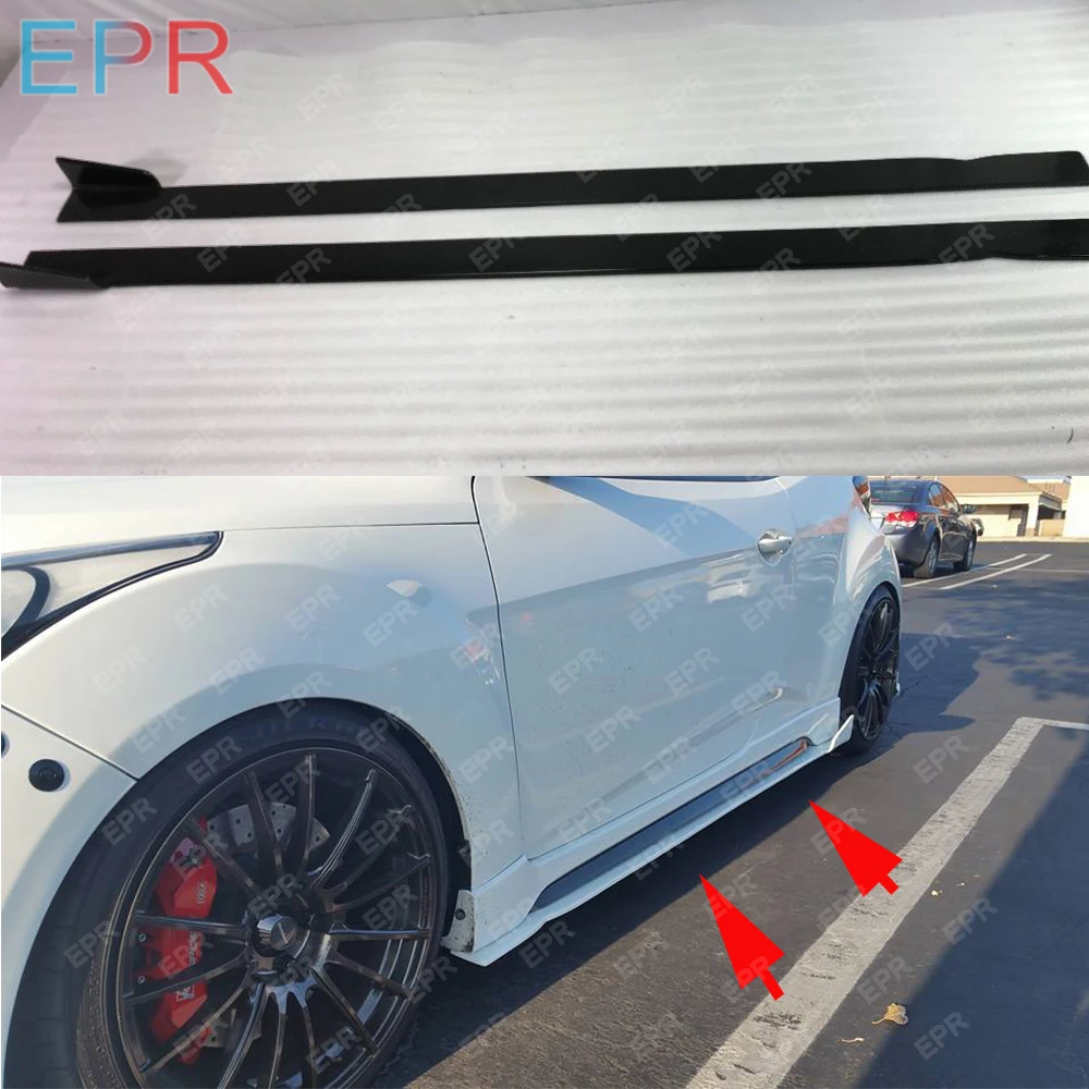 

For Hyundai Veloster FRP Fiber Glass Side Skirt Bottom Line Car Tuning Part Fiberglass Side Skirt Fender For Veloster Tuning