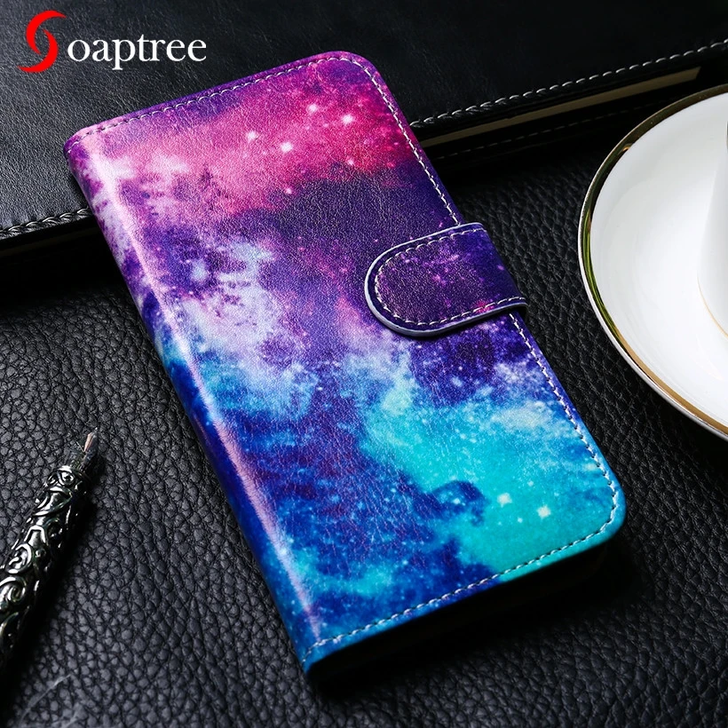 Stand Flip Leather Case For Samsung Galaxy Note 10 Plus 3 5 9 Note3 Note III Note4 Note10 Wallet Case PU Painted Bags Fundas