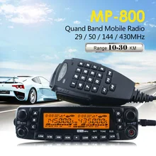 Zastone MP800 Quad Band VHF UHF Mobile Ham Radio Transceiver CB Walkie Talkie 50km Automotive Radio Station Two Way Radios