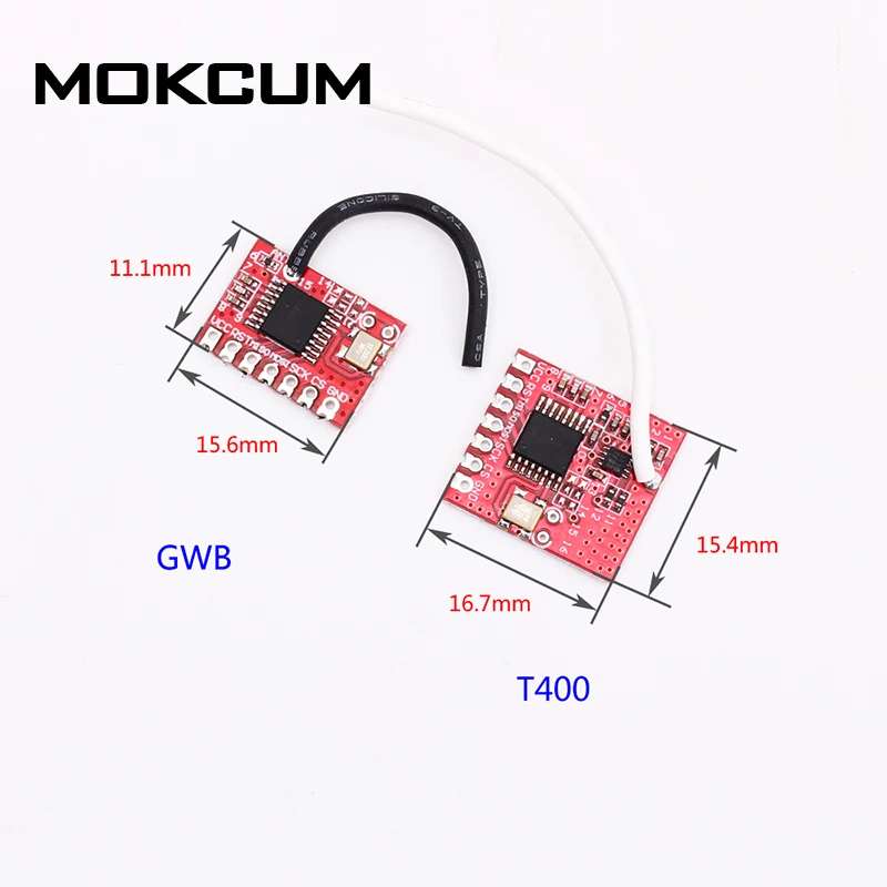 

2pcs 2.4G Wireless 400m Transceiver Module Receiver Transmitter Anti-interference Low Power Consumption For Remote Control Model