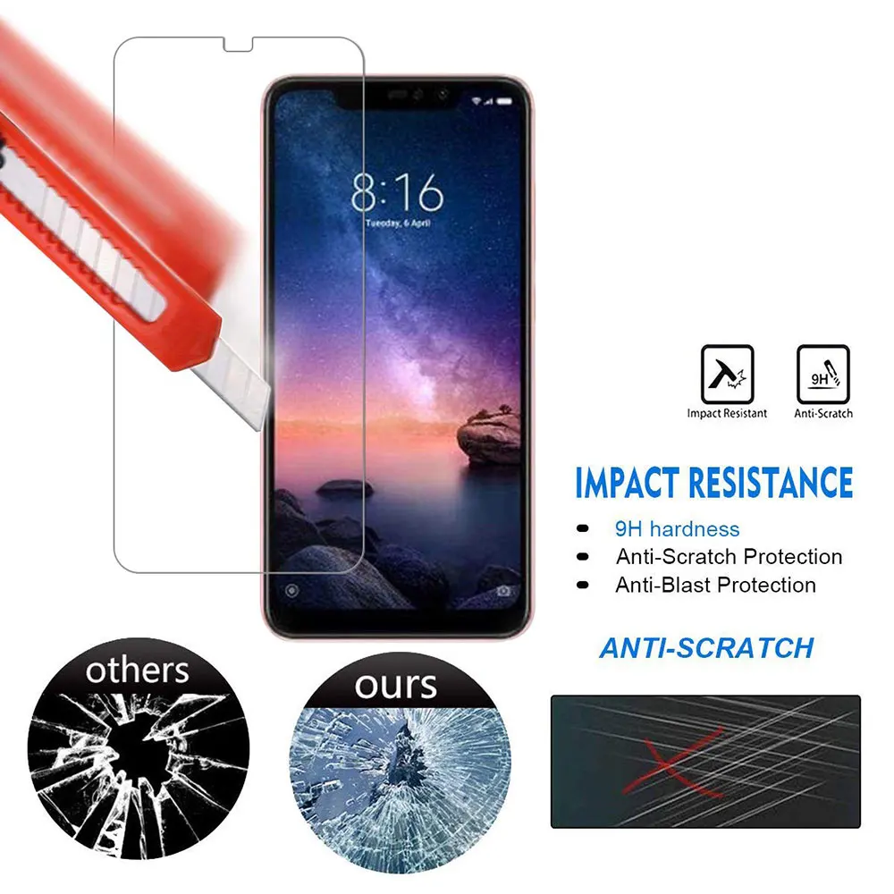 Ascromy 10 шт. 9H закаленное стекло Защитная пленка для экрана Xiaomi Redmi Note 6 Pro 7 5 4 X 4X 6A 4A Mi8