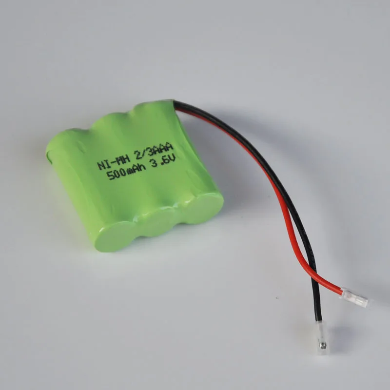 

2pcs 3.6V rechargeable 2/3AAA battery pack 500mah 2/3 AAA ni-mh nimh cell for RC toys cordless phone