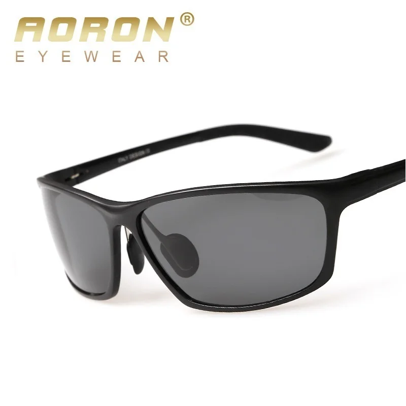 

AORON Men's Polarized Aluminum Magnesium Sunglasses Al-Mg Driving Sun Glasses Goggle Eyewear Oculos de sol for Male