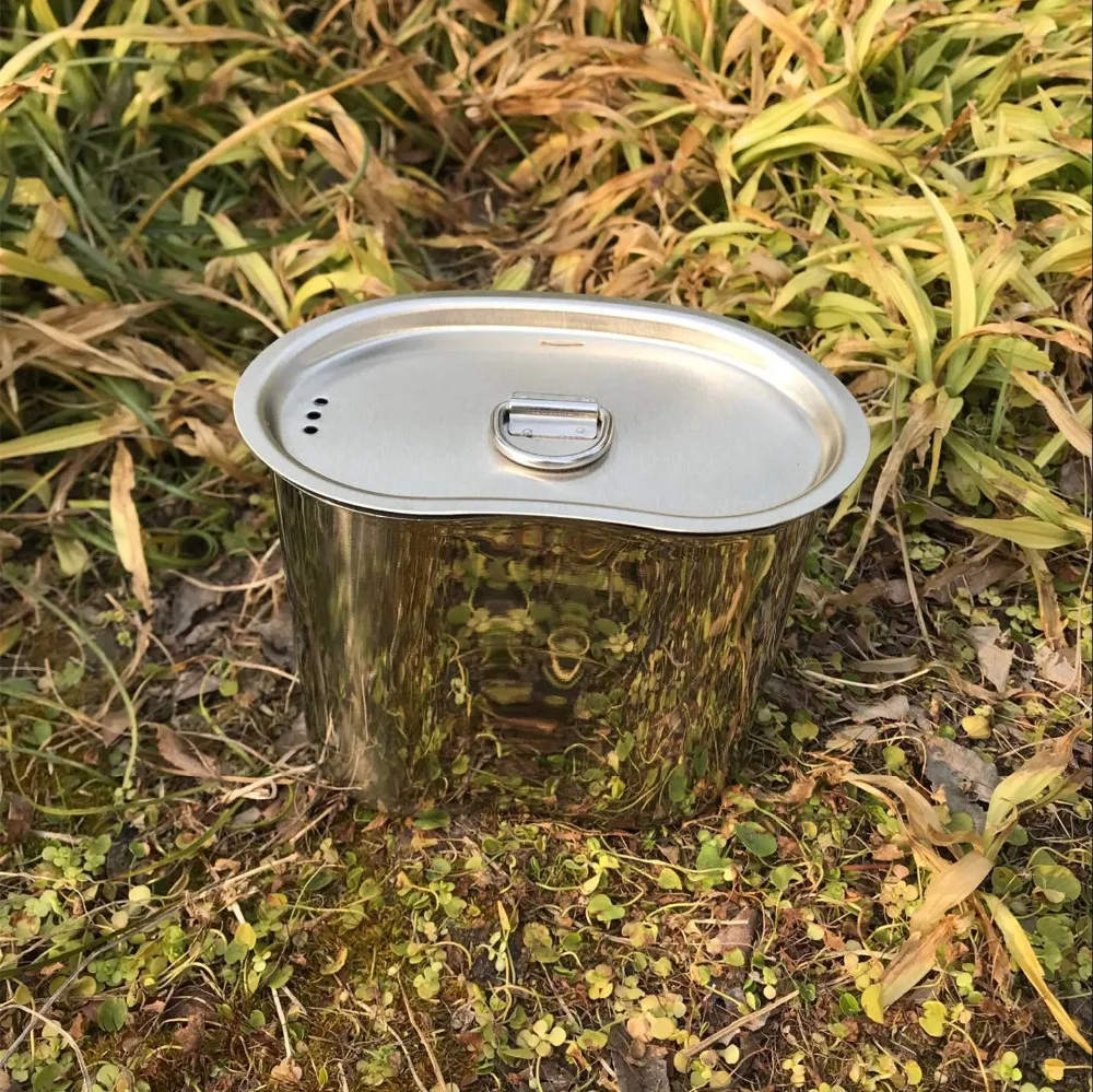 Jolmo Lander Military Canteen Cup With Lid Stainless Steel G.i. Style Canteen Cup 800ml With Lid