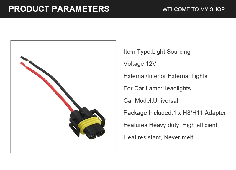 2 шт. H8 H11 Женский адаптер жгут проводов разъем Автомобильный Автоматический проводной соединитель кабельный штекер для HID светодиодный головной светильник лампа для противотуманной фары