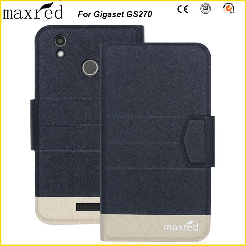 

Maxred 5 Colors Original!Gigaset GS270 Case High Quality Flip Ultra-thin Luxury Leather Protective Case For Gigaset GS270 Cover