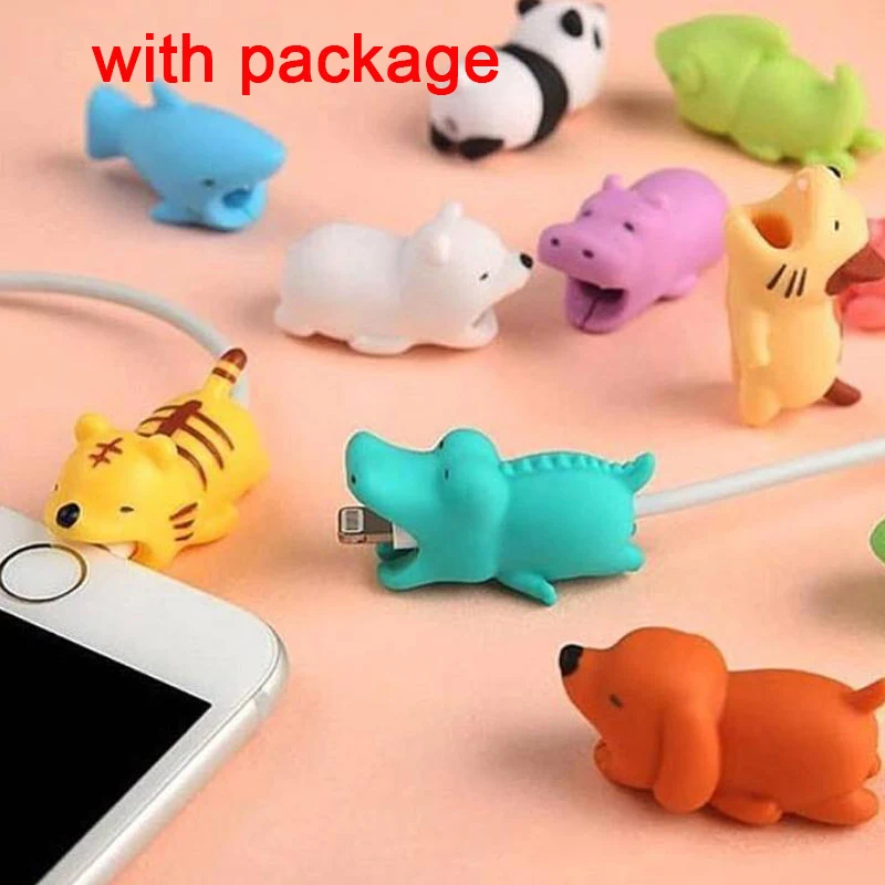 1pcs kawaii Cable Bite Animal iphone Protector Shaped Winder Dog Bite font b Phone b font