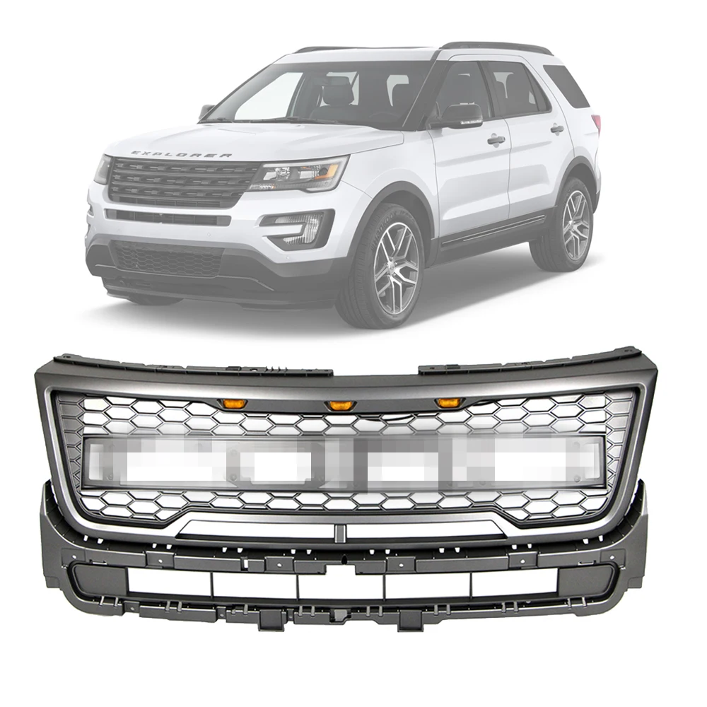 Решетка переднего бампера для Ford Explorer 2016 2017 светодиодный гриль гриля спортивный