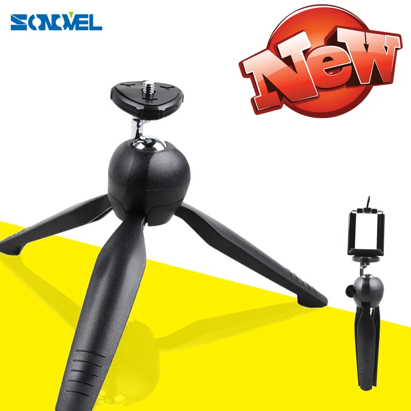 

YT-228 YUNTENG 228 Mini Tripod+Phone Holder Clip Desktop Tripod For SLR/Digital Camera Smartphones Mirrorless System Camera