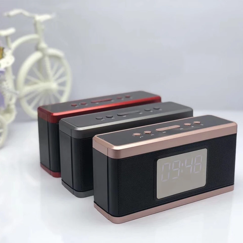 

Wireless Bluetooth Speaker Mirror Display Alarm Clock Subwoofer Bluetooth Hifi Sound System Music Suround Sound bar Speaker
