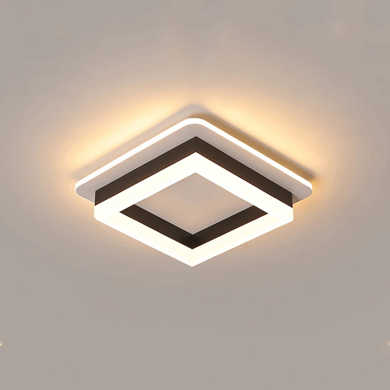 New Acrylic Round Square Ceiling light For Living Room Bedroom Corridor AC85-265V 23W Home Modern Led Ceiling Lamp Fixtures