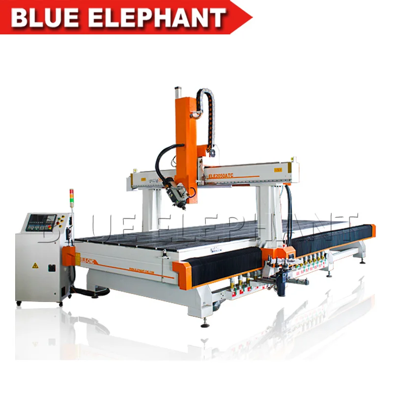 

ATC wood cnc router 2050 mdf cuting machine 4 axis spindle swing to 180 degree 2000*5000*600mm