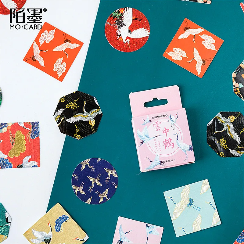

45pcs Crowned Crane Memo Pad Kawaii Stationery Creative Cute Animal Sticky Notes School Supplies Paper Stickers
